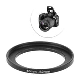 43mm To 52mm Metal Step Up Rings Lens Adapter Filter Camera Tool