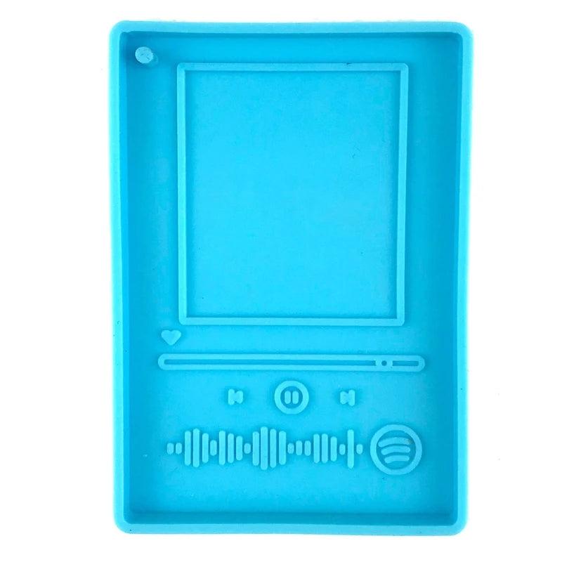 DIY Music Player Silicone Keychain Mold with Hole Pendant Resin Mould