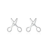 Geometric Scissors Earrings Small Compact Student Personalized Ear Jewelry