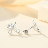 Geometric Scissors Earrings Small Compact Student Personalized Ear Jewelry