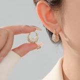 Classic High Zircon Basket Earrings for Women