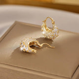 Classic High Zircon Basket Earrings for Women