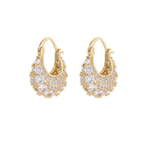 Classic High Zircon Basket Earrings for Women