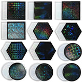 Holographic Light-Shadow Coaster Silicone Molds for Epoxy Resin Table Decor