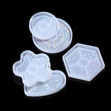 Holographic Light-Shadow Coaster Silicone Molds for Epoxy Resin Table Decor