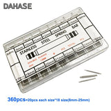 360PCS Watch Repair Tool Kit for Band Pin Spring Bar Release Pins 8-25mm