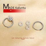 Retro Zirconia Round Ring Earrings