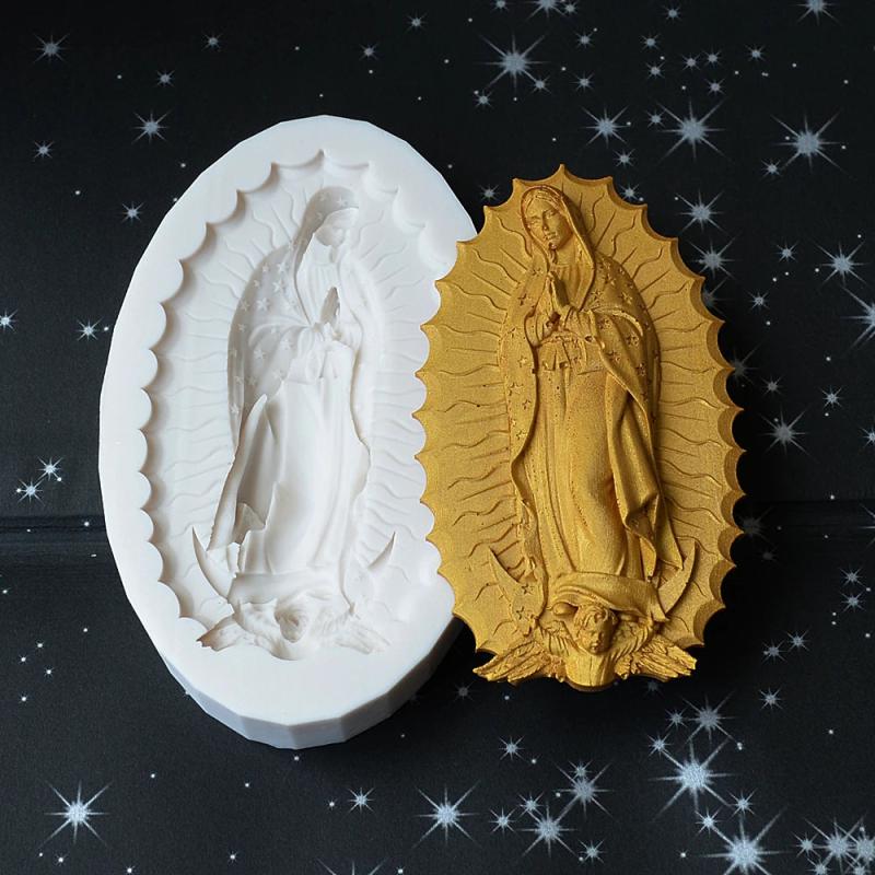 European Virgin Mary Silicone Mold Cake Chocolate Candy DIY Decoration