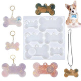 Dog Bone Pendant Silicone Mould DIY Crystal Keychain Resin Mold