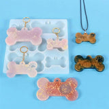 Dog Bone Pendant Silicone Mould DIY Crystal Keychain Resin Mold