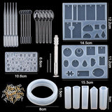 Mixed Style Jewelry Resin Molds Set Silicone Mold UV Casting Tools