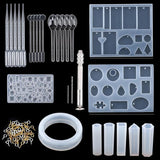 Mixed Style Jewelry Resin Molds Set Silicone Mold UV Casting Tools