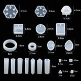 Mixed Style Jewelry Resin Molds Set Silicone Mold UV Casting Tools