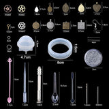 Mixed Style Jewelry Resin Molds Set Silicone Mold UV Casting Tools