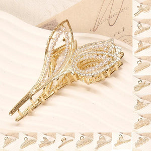Pearl Rhinestone Metal Hair Claw Hair Clip Hairpin for Women Hair Accessories