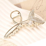 Pearl Rhinestone Metal Hair Claw Hair Clip Hairpin for Women Hair Accessories