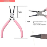 Pink Sharp Nose Jewelry Clips Multi-functional Round Clips Mini Jewelry Tool