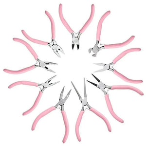 Pink Sharp Nose Jewelry Clips Multi-functional Round Clips Mini Jewelry Tool