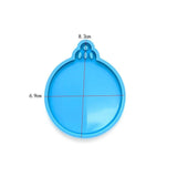 4Pc Round Keychain Pendant Silicone Mold Xmas Tree Hanging Casting Tool