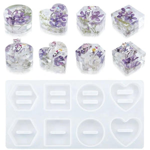 DIY Ring Holder Crystal Epoxy Resin Mold Round Silicone Mold