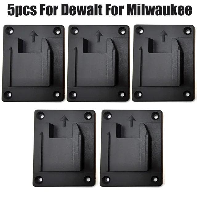 5Packs Mount Storage Bracket For 18V Li-ion Tool Machine