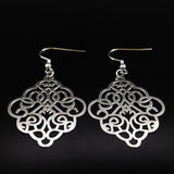 Flower Stainless Steel Statement Earrings for Women Indian Jewelry