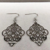 Flower Stainless Steel Statement Earrings for Women Indian Jewelry