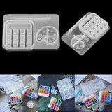 Resin Palette Pigment Mold Brush Tray Box Keychain Pendant Epoxy