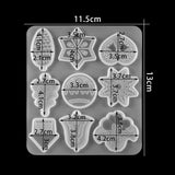 Christmas Pendant Epoxy Resin Silicone Snowflake Elk Keychain Mould
