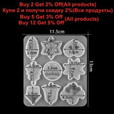 Christmas Pendant Epoxy Resin Silicone Snowflake Elk Keychain Mould