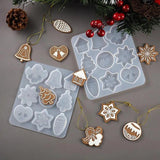 Christmas Pendant Epoxy Resin Silicone Snowflake Elk Keychain Mould