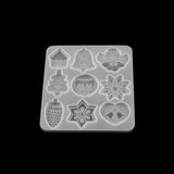 Christmas Pendant Epoxy Resin Silicone Snowflake Elk Keychain Mould