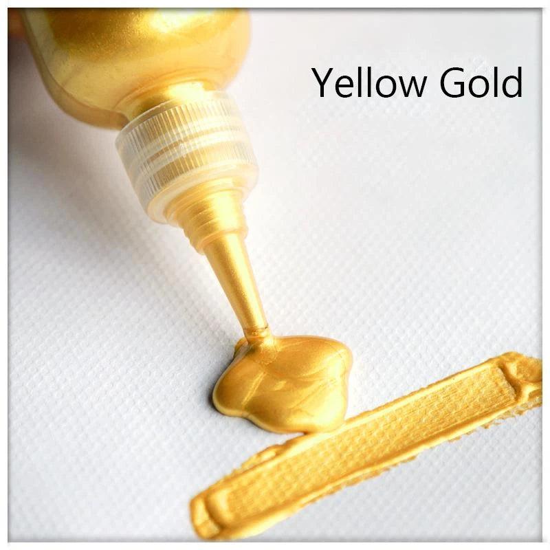 60ml Metallic Acrylic Paint Resin Silver Copper Plaster Coloring
