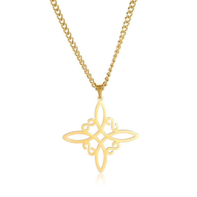 Stainless Steel Witchcraft Clavicle Chain Pendant Choker Chain