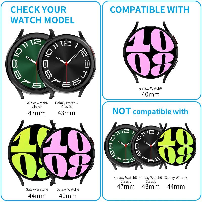 Alignment Tool + Tempered Glass for Galaxy Watch 4/5/6 Classic 47mm/43mm/40