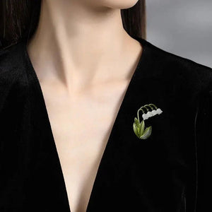 Retro Plant Chest Pin Women Leaf Bell Pepper Separator Autumn Winter Coat