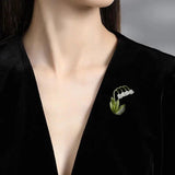 Retro Plant Chest Pin Women Leaf Bell Pepper Separator Autumn Winter Coat