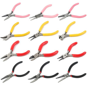 32 Types Mini Pliers Diagonal Long Needle Nose Cutter Handcraft Beading Insulate