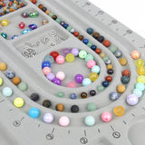 Gray Flocked Bead Board Bracelet Beading Organizer Jewelry Making Tray