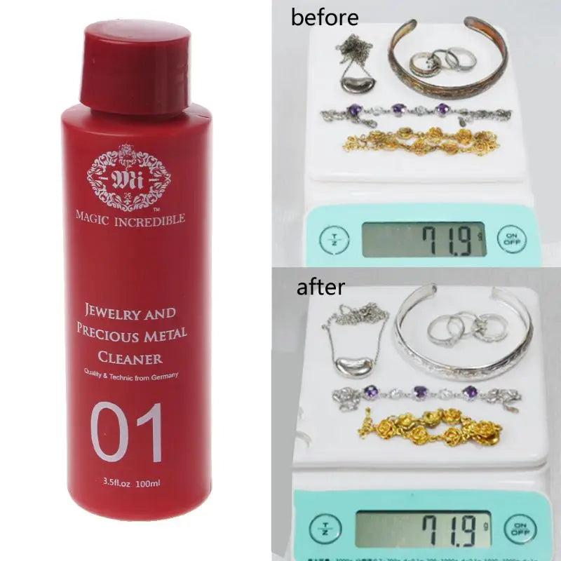 100ml Gem Jewelry Cleaner Solution Diamond Silver Jewelry Watch Cleaning