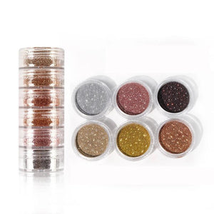 6pcs Powder Sequins Glitter Resin Pigment Epoxy Glitter Kit Nail Art Decoration