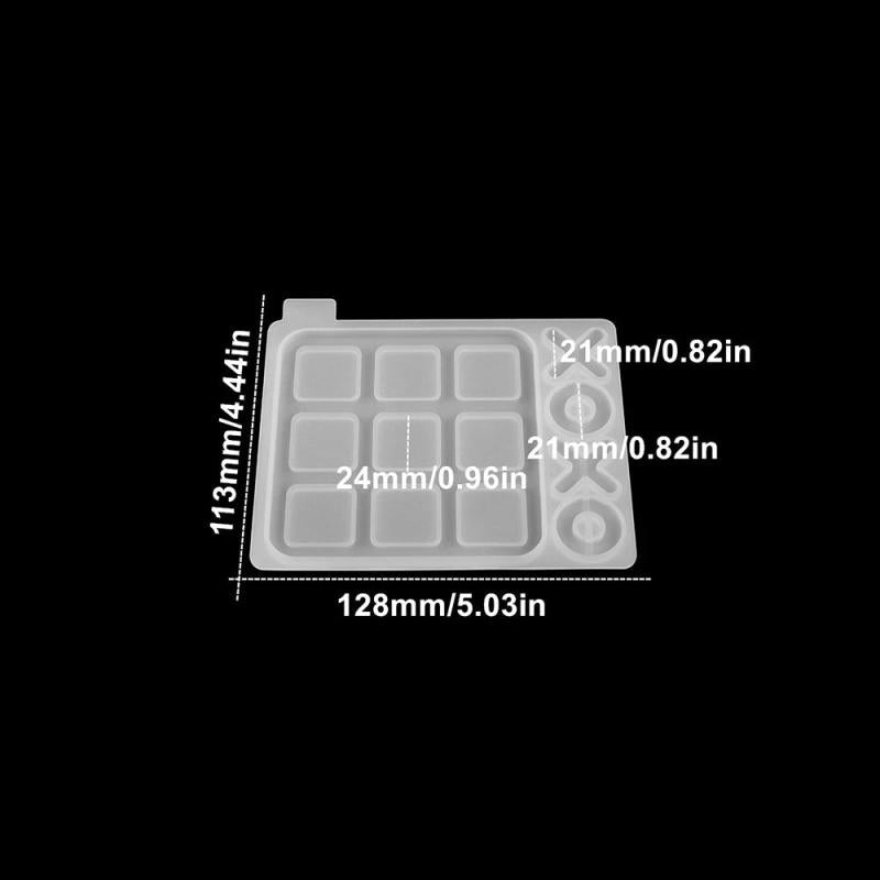 Small Kind OX Chess Game Silicone Mold for DIY UV Epoxy Resin Crafts