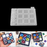 Small Kind OX Chess Game Silicone Mold for DIY UV Epoxy Resin Crafts