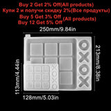 Small Kind OX Chess Game Silicone Mold for DIY UV Epoxy Resin Crafts