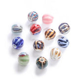 10pcs 11mm Flower Crack Western Dates Round Beads DIY Pendant Hand Chain