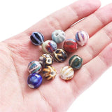 10pcs 11mm Flower Crack Western Dates Round Beads DIY Pendant Hand Chain
