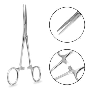 316L Steel Piercing Clamp Straight Head Pliers Forceps