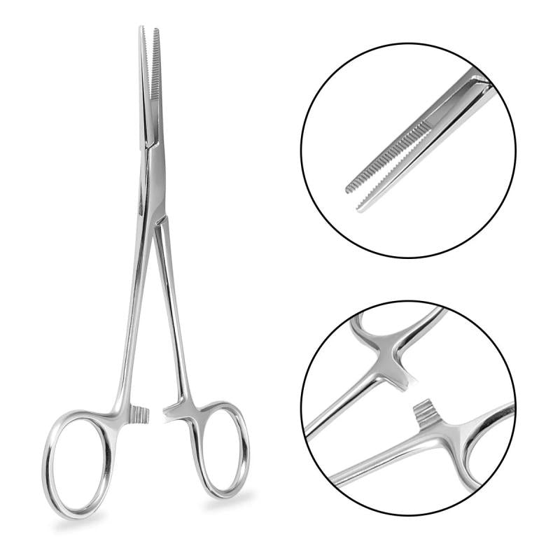 316L Steel Piercing Clamp Straight Head Pliers Forceps