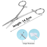 316L Steel Piercing Clamp Straight Head Pliers Forceps