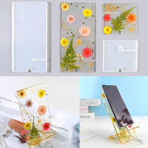 Phone Holder Epoxy Resin Mold Cellphone Bracket Silicone Mould